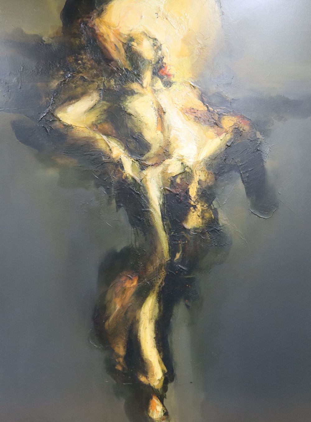 Zil Hoque (1962, Indian), oil on canvas, Soy Luz I (Soleares), 213 x 158cm